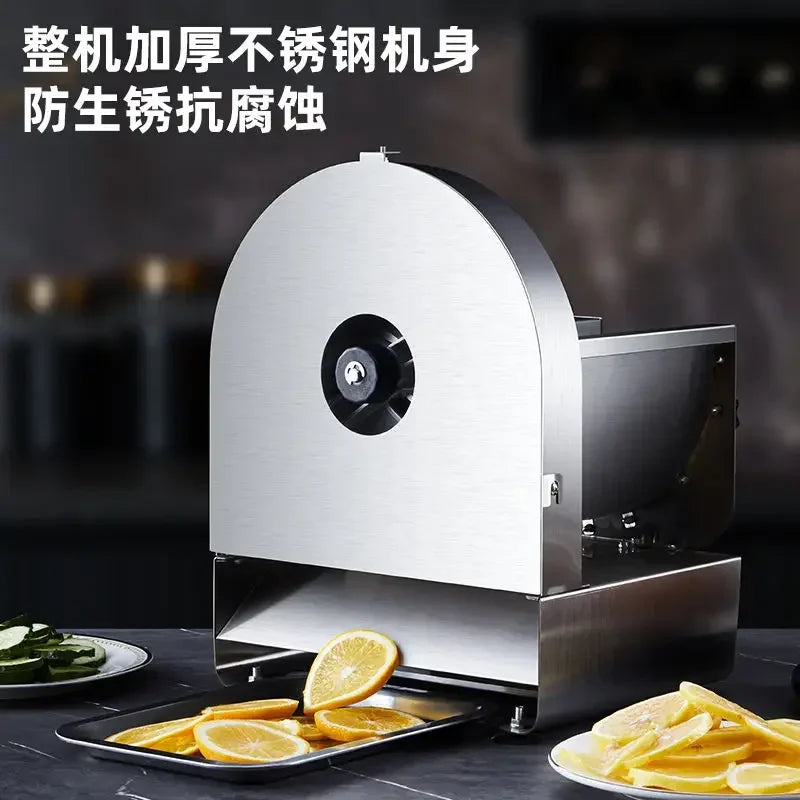 Electric lemon fruit slicer potato lotus root slices slicing potato chips machine manual slicer garlic slices carrot commercial