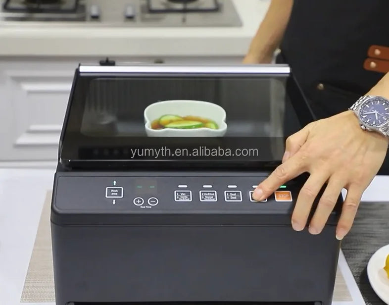 Professional Food Vacuum Packer 95KPa Automatic Sealer Double Seams Dry Moist Built-in Cutter Home Fresh Storage Appliances