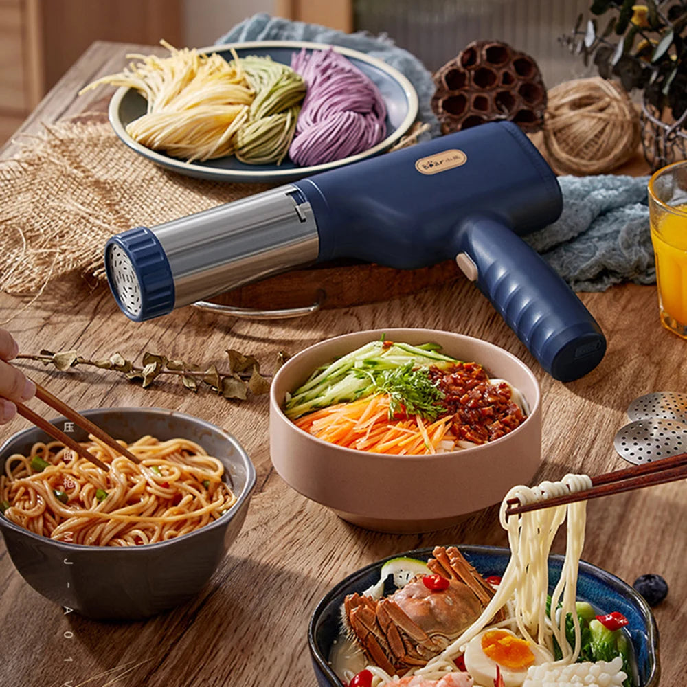 USB Cordless Electric Pasta Maker Machine Automatic Pasta Noodle Maker Portable 6 Molds for Home Kitchen Gadget 제면기 국수기계