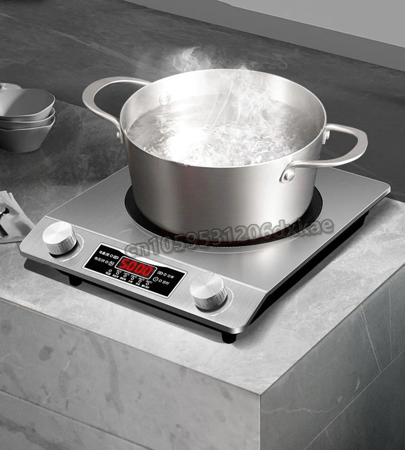5000W High-power Commercial Desktop Induction Cooker Portable Induction Cooker Household Kitchen Canteen Milk Tea Shop