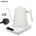 SMANG 1200W Gooseneck Electric Kettle 1L Temperature Control Coffee Kettle Pour Over Coffee Kettle Rapid Heating Kettle
