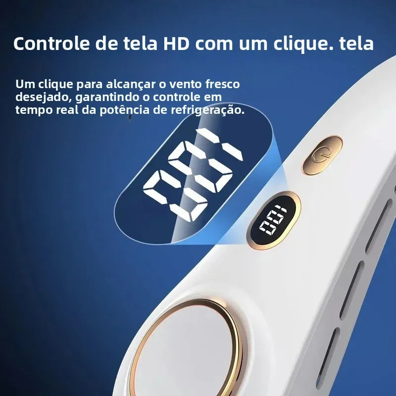 H9 Portable Neck Fan Essential for Home Travel Life Lazy Person's Hanging Neck Fan Compact Personal Cooling Device