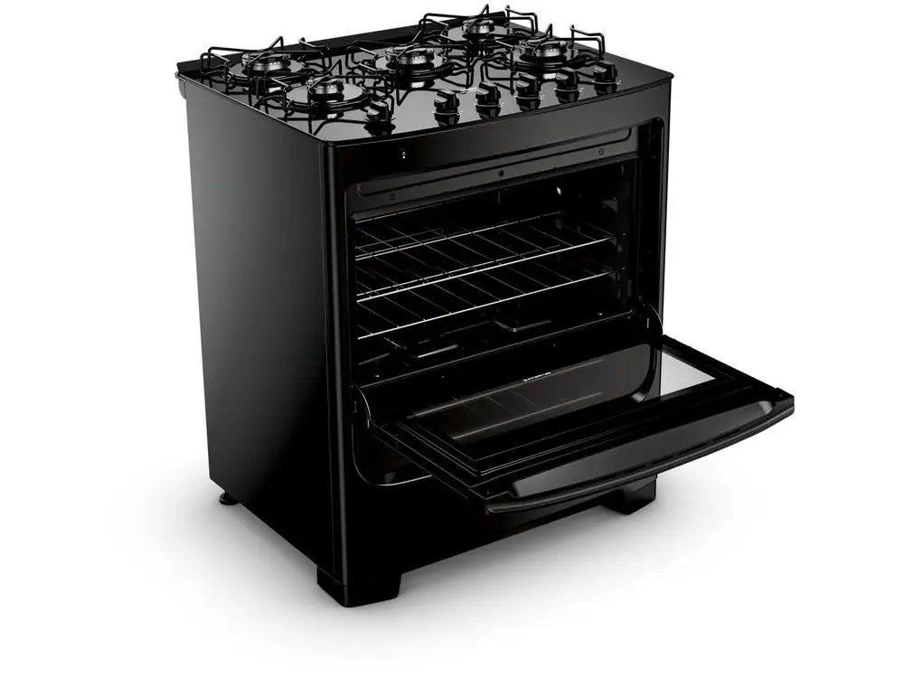Consul 5-Burner Black Stove CFS5VBE-Dual Voltage