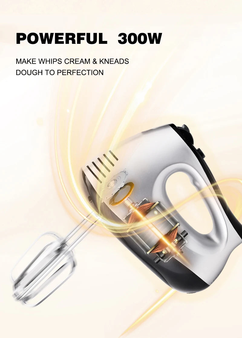 SUNATUR Hand Mixer 110-240V Blender 300W Electric Food Processor 3 in 1 Mixer Kitchen Appliances Machine Mixer for Baking
