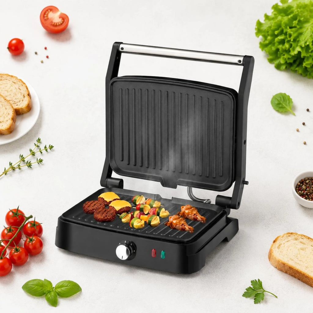 Sandwich Grill 220V Electric Grill Press Countertop Appliance Nonstick Plates Adjustable Heat for Home