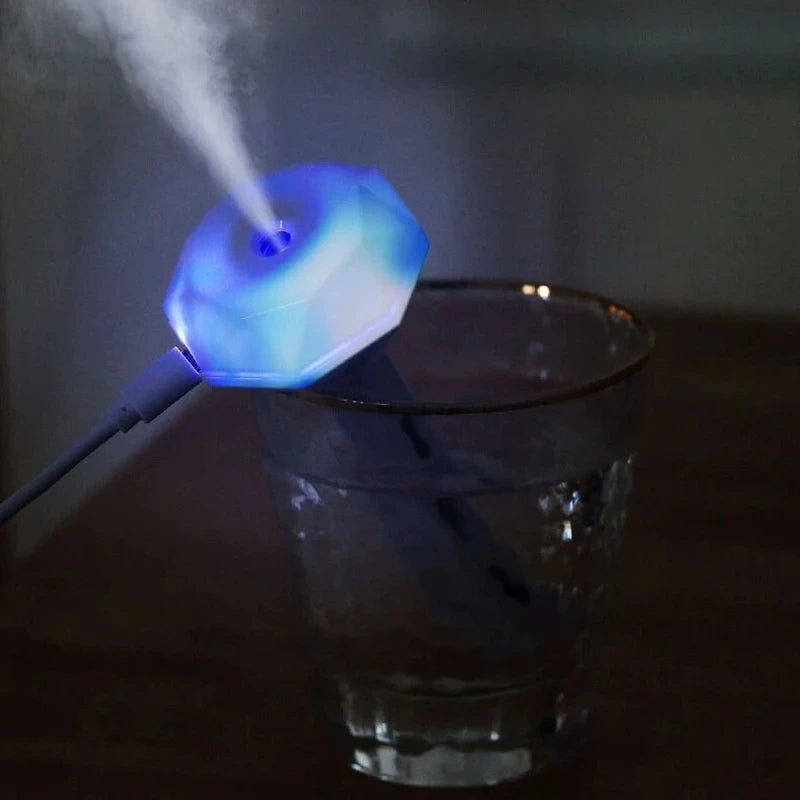 Mini Portable Ultrasonic Humidifier with LED Lamp USB Aroma Diffuser Car Air Purifier Anion Mist Maker Home Romantic Atmosphere