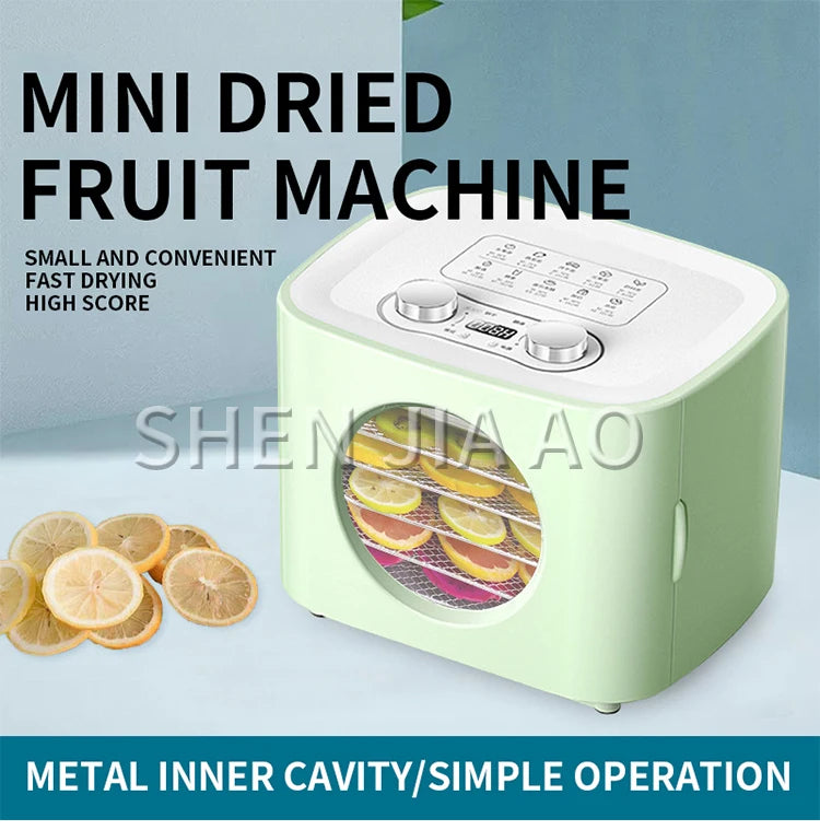 5 Metal Trays Food Dehydrator Fruits Dryer with Brewing Function Digital LED Display For Jerky, Herbs, Meat,Vegetable 8L