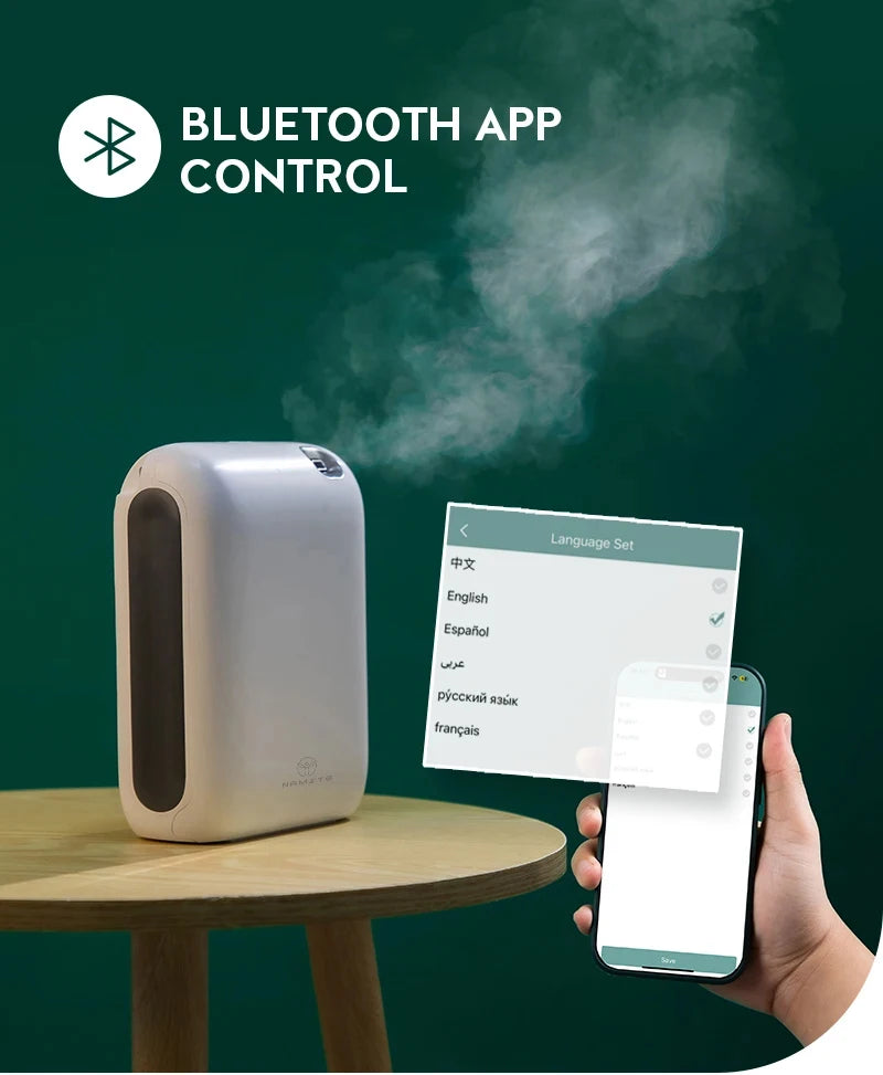 NAMSTE Bluetooth Battery Aroma Diffuser Essential Oil Aromatic Fragrant Device Aromatic Scent Diffuser Air Freshener Cover 300m³