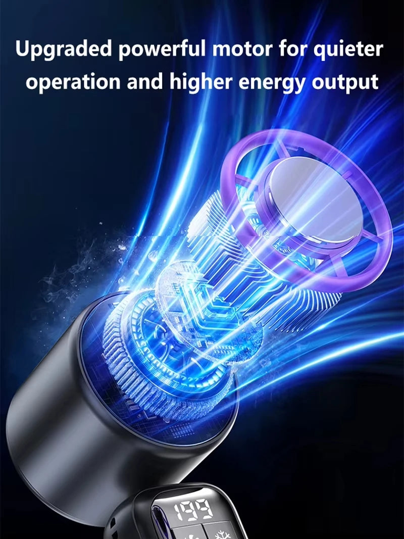 Lenovo 199 High Speed Air Ice Cooler Fan USB Rechargeable Turbo Jet Handheld Fan with Brushless Motor for Outdoor Office Travel