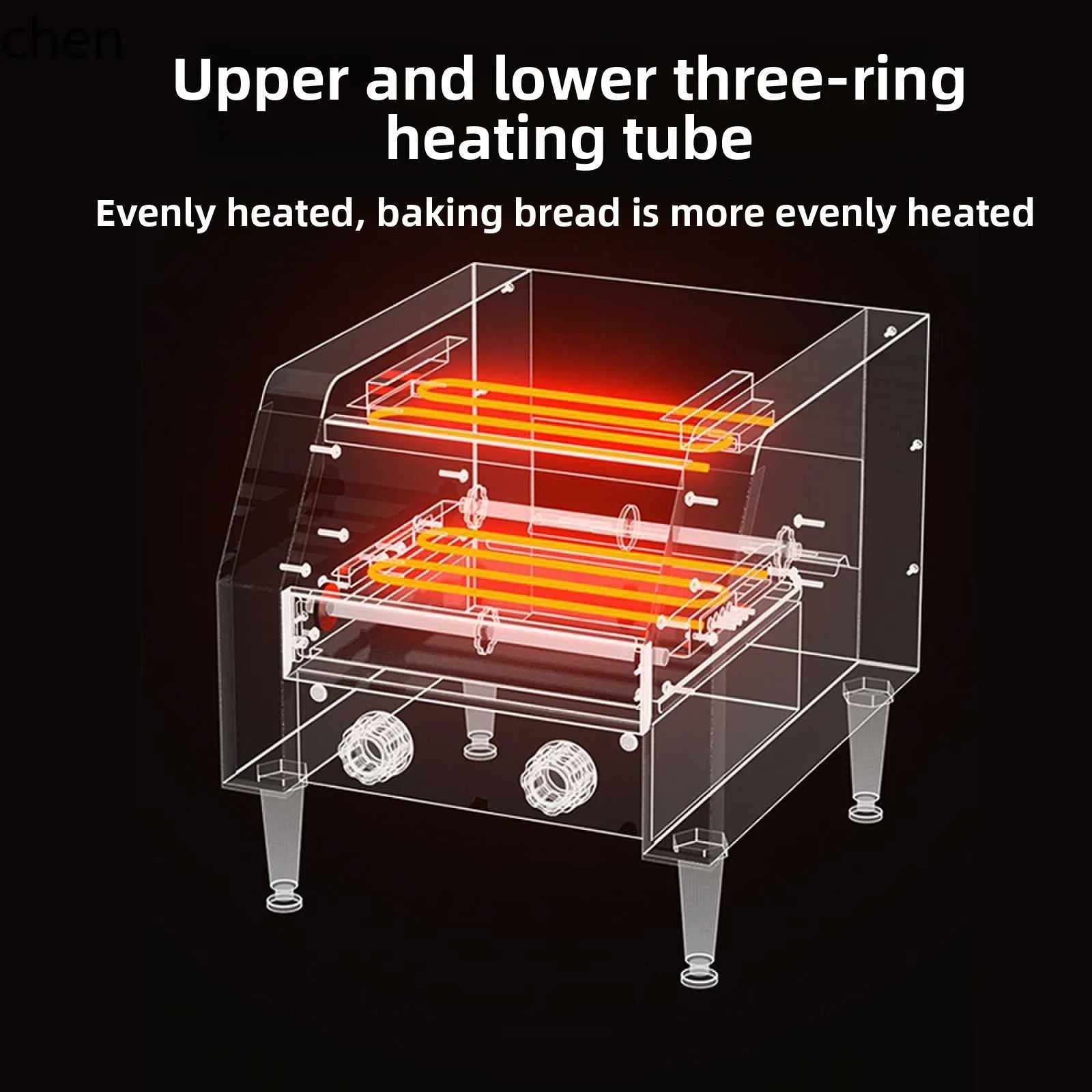 HXL Chain Toaster Commercial Track Toaster Fully Automatic Breakfast Bread Toaster