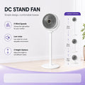Modern 2-in-1 Floor Desk Air Circulator Fan 5 Speeds Powerful Airflow Portable USB Pedestal Fan for Home Bedroom Office