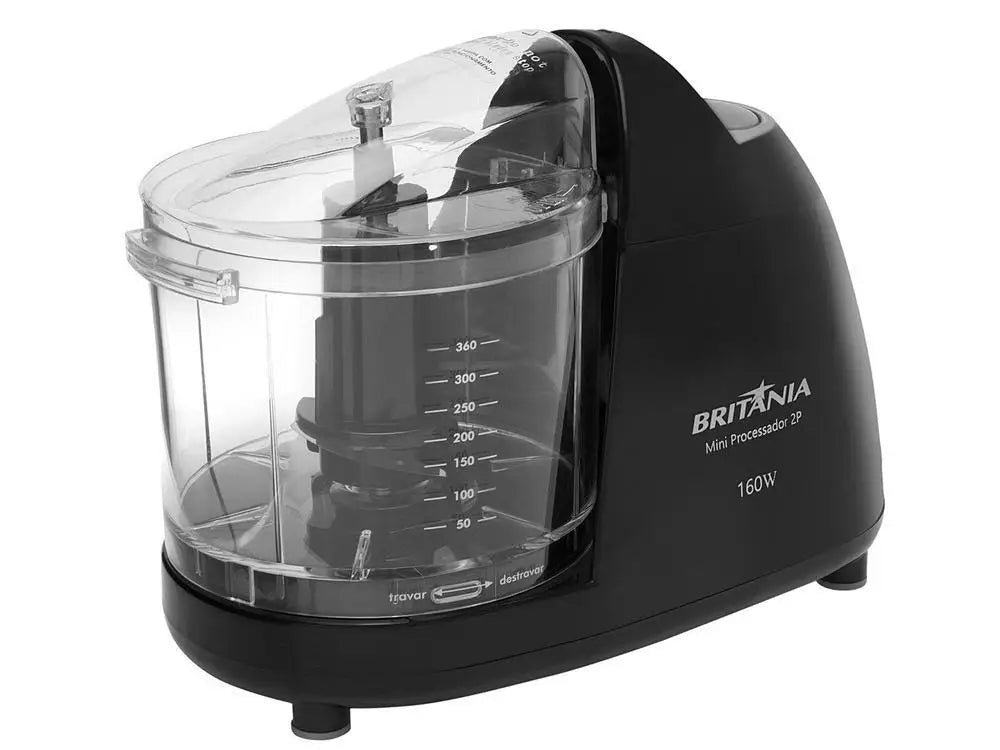 Mini Food Processor Britannia Black 2P 160W - 110V