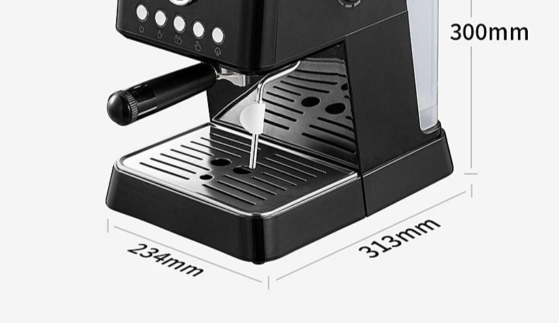 2026 Semi-automatic household coffee machine with high-pressure extraction, frothing and grinding integrated functions