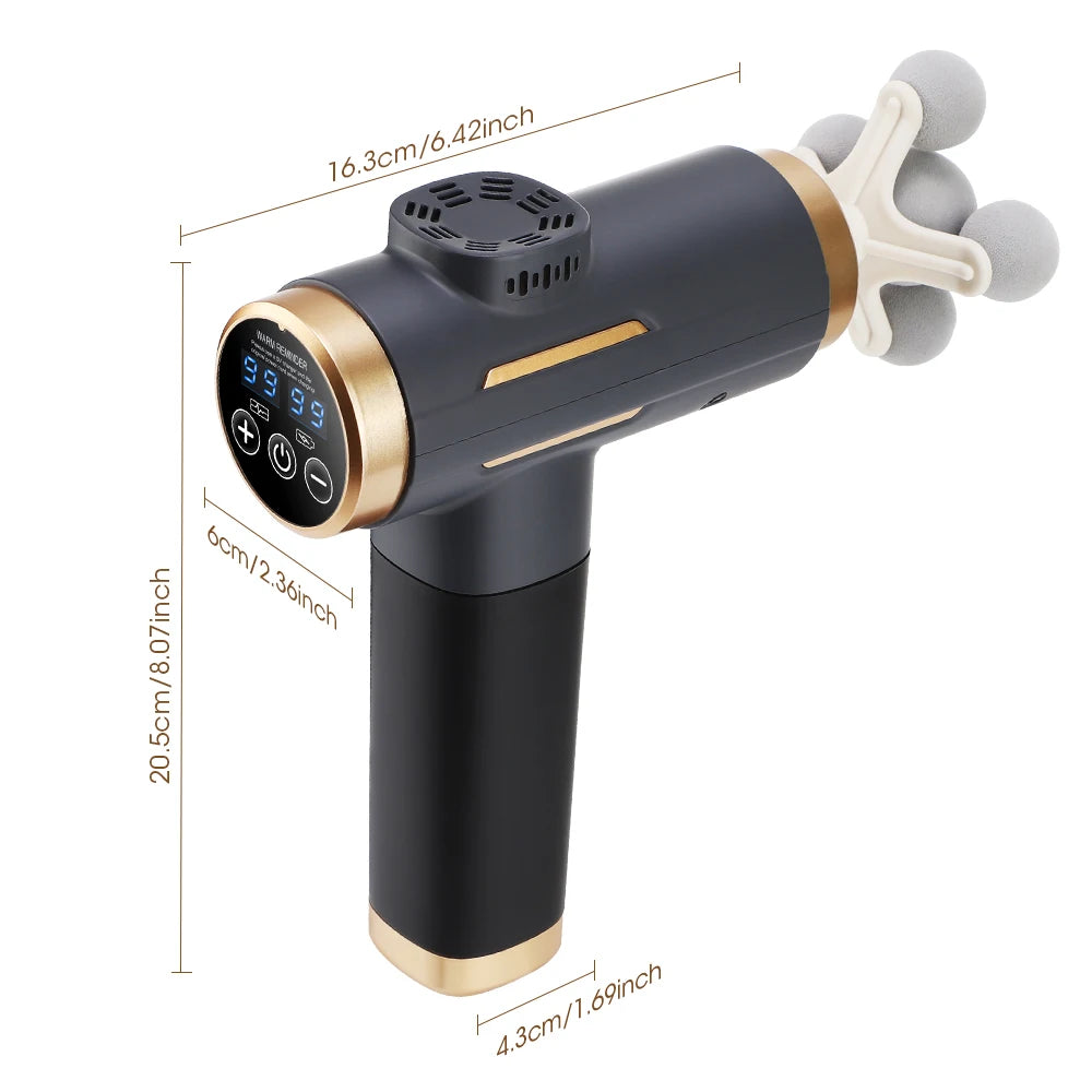 11-IN-1 Electric Massage Gun 99 Level Powerful Fascia Gun High-Frequency Vibration Body Massage Gun USB Rechargeable