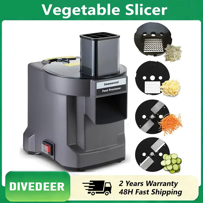 Multi-functional Dicing Machine Slicing and Slicing Double Port Oblique Cutting Large-caliber Electric Vegetable Cutter