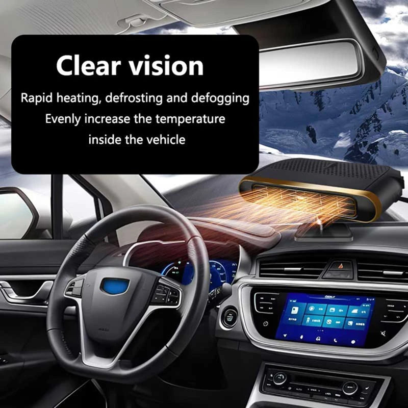 200W Electric Car Heater Air Cooler Fan 12V Portable Demister Defroster Heating Fan Dryer Windshield Defogging Accessroie 2026
