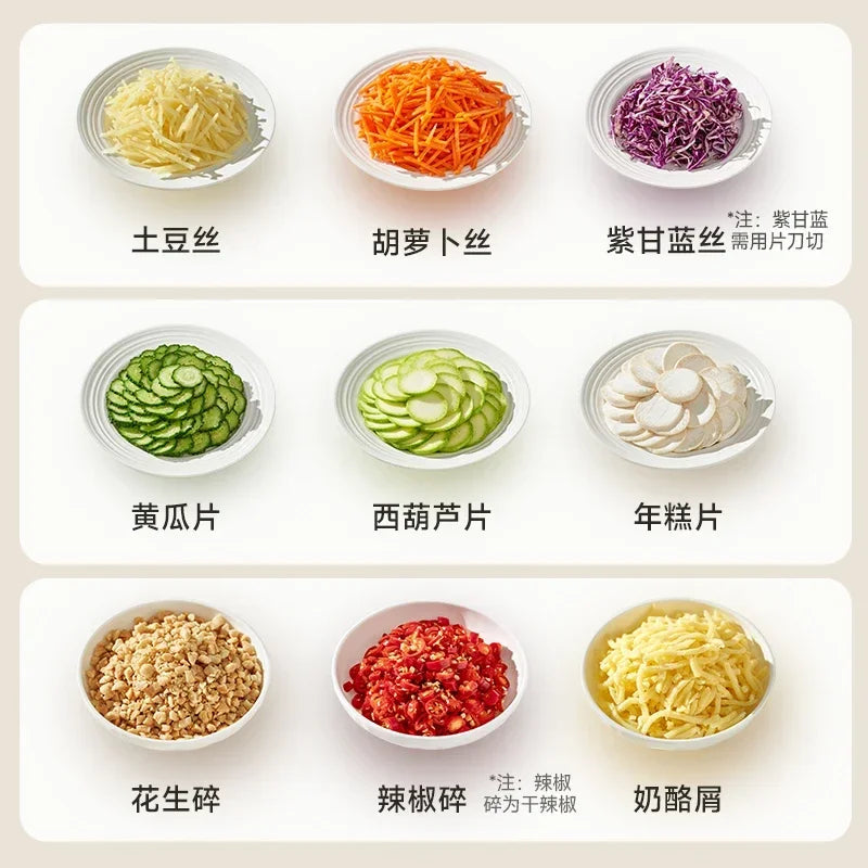 Electric Vegetable Cutter Multi-Function Grater Slicer High-Quality Kitchen Tool for Household Use Home Appliance