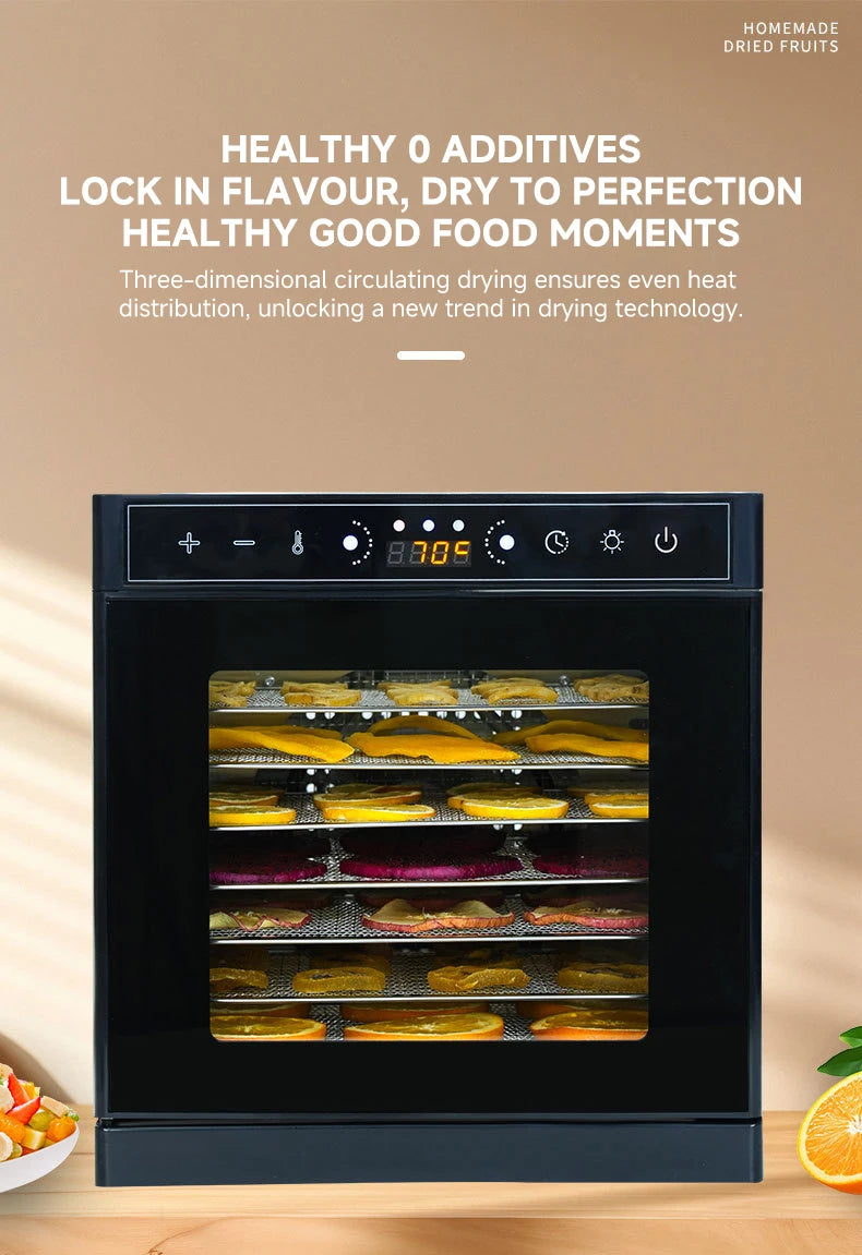DIVEDEER Home Food Dehydrator with Warmer Plate, Juicer with Pulp Separator, Vegetable Dryer, Fully Automatic
