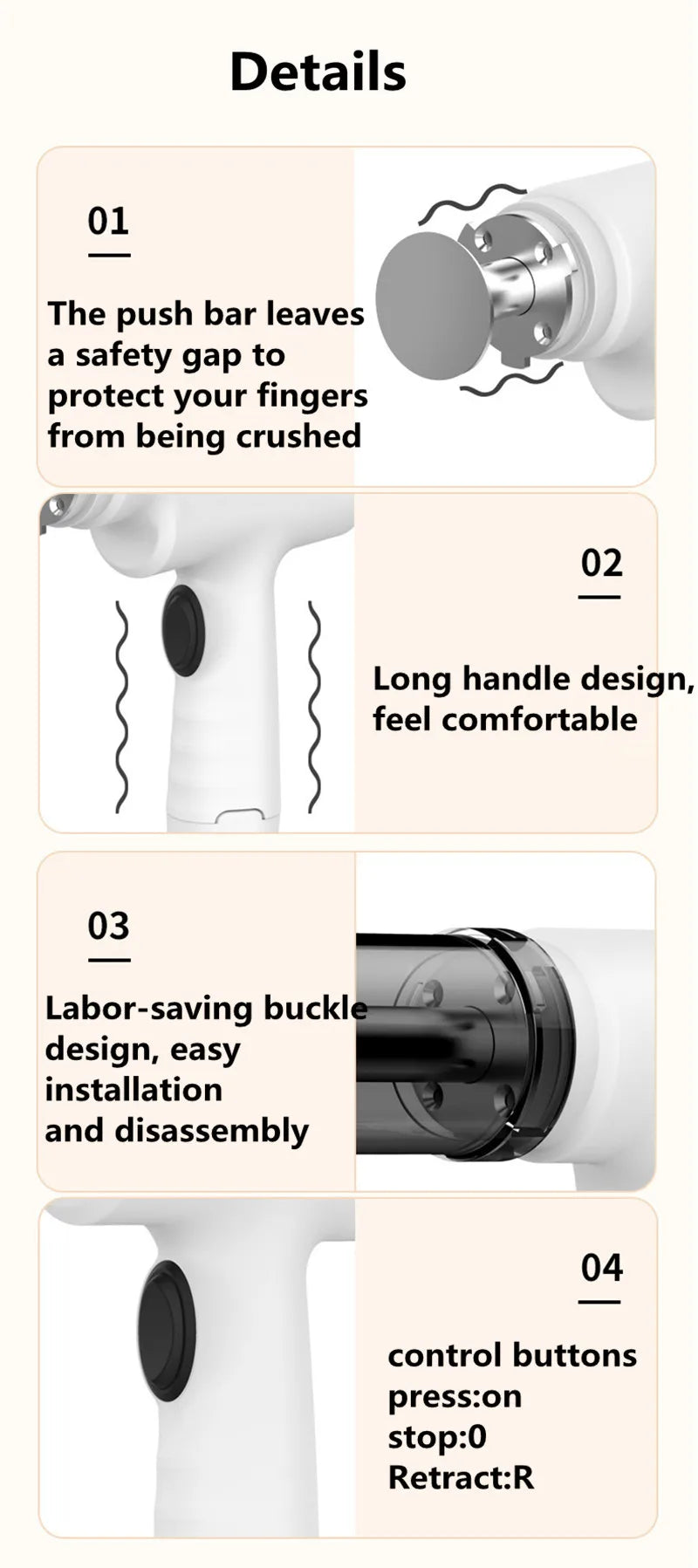 Handheld Household Electric Pasta Machine Wireless Charging Pressure Noodle Gun With Sausage Filling Function