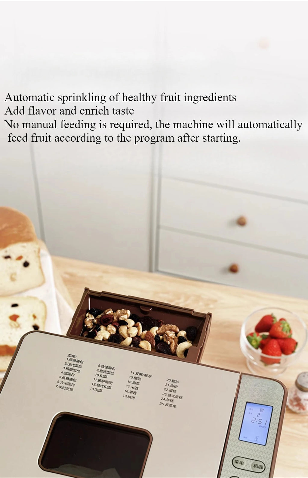 220V Bread Maker Home Fully Automatic Small Cake Maker Multi functional Breakfast Machine