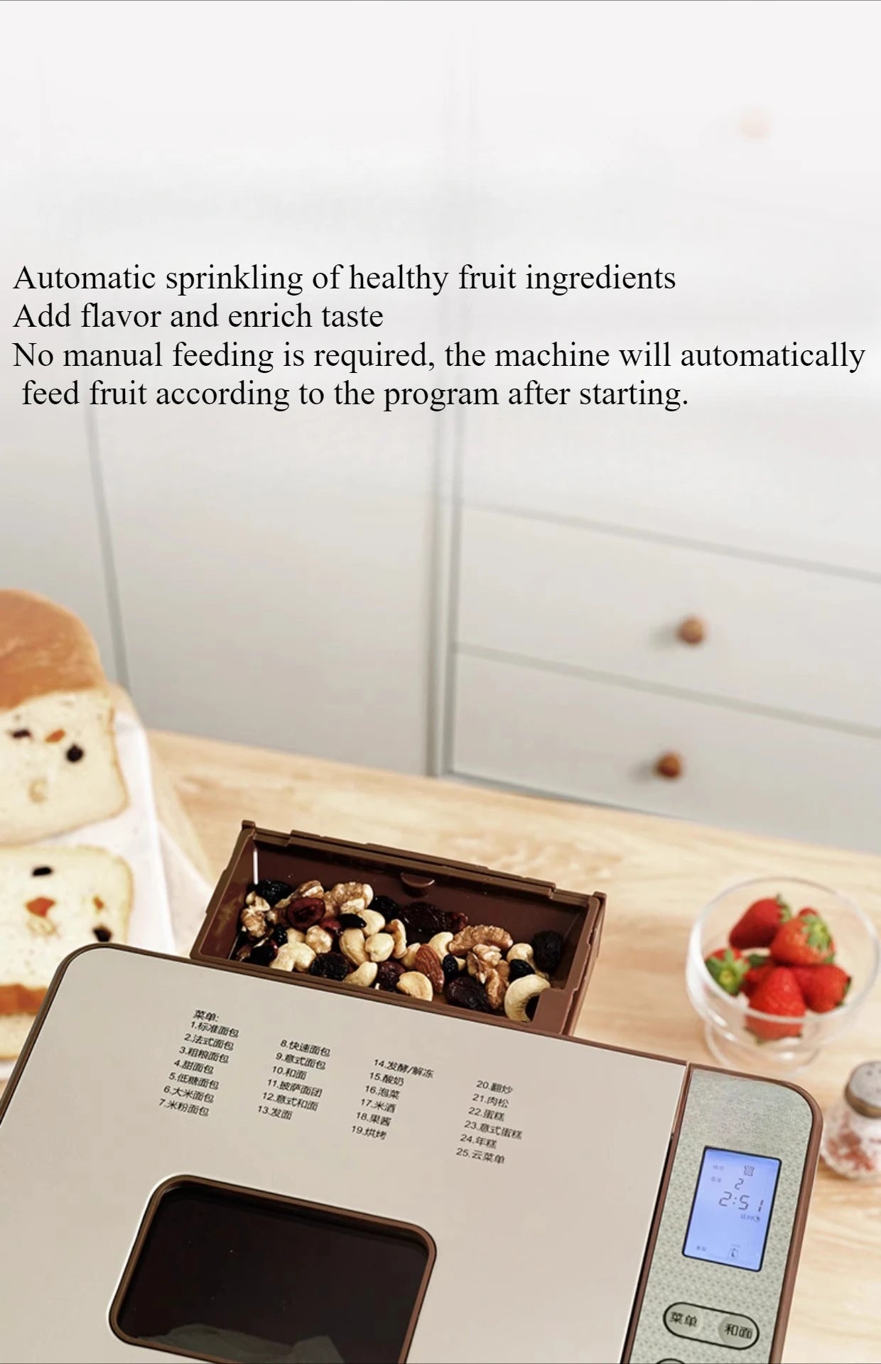 220V Bread Maker Home Fully Automatic Small Cake Maker Multi functional Breakfast Machine
