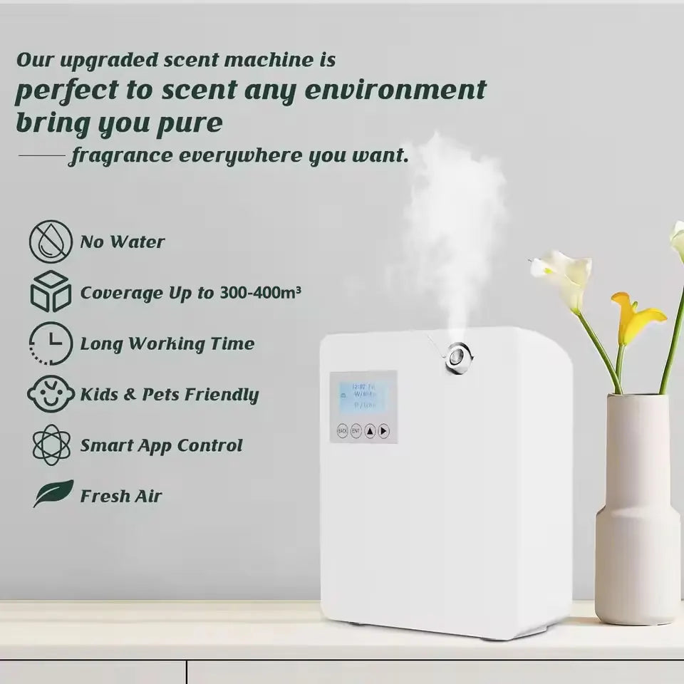 Waterless Aroma Diffuser 300ml WIFI Control Essential Oil Diffuser Timer Function Aromatic Fragrance Device For Home Hotel