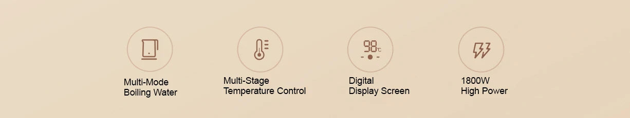 NEW MIJIA Constant Temperature Electric Kettles 2 LED Digital Display 4 Thermos Modes Water Teapots for Travel Heating Kettle