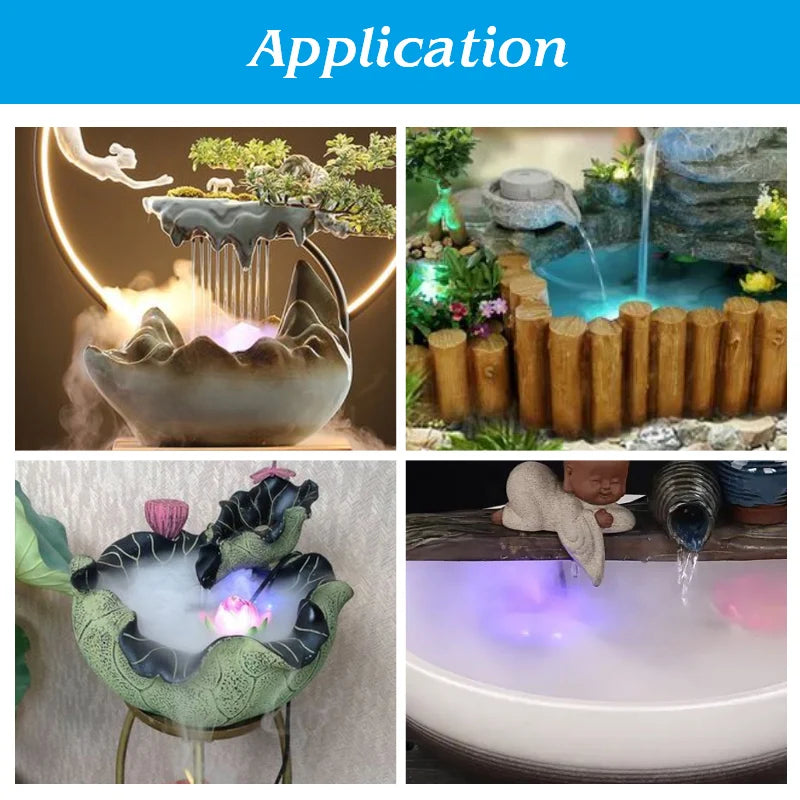 DC 24V Ultrasonic Mist Maker Fogger with 12 LED Air Humidifier Water scape Atomization Atomizer Diffuser Smart home High Quality