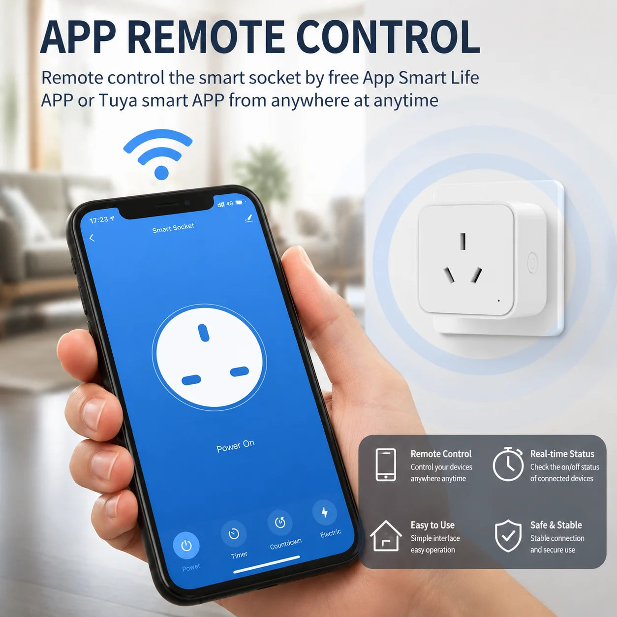 Melery Tuya Smart Socket Power Socket Argentina WiFi intelligent Outlet AU Plug Wireless Voice Remote Timer by Aleax Google Home