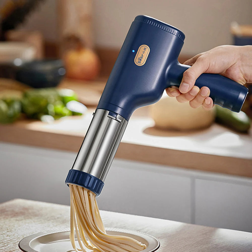 USB Cordless Electric Pasta Maker Machine Automatic Pasta Noodle Maker Portable 6 Molds for Home Kitchen Gadget 제면기 국수기계