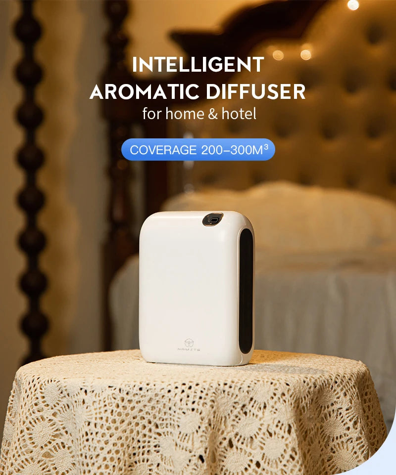 NAMSTE Bluetooth Battery Aroma Diffuser Essential Oil Aromatic Fragrant Device Aromatic Scent Diffuser Air Freshener Cover 300m³