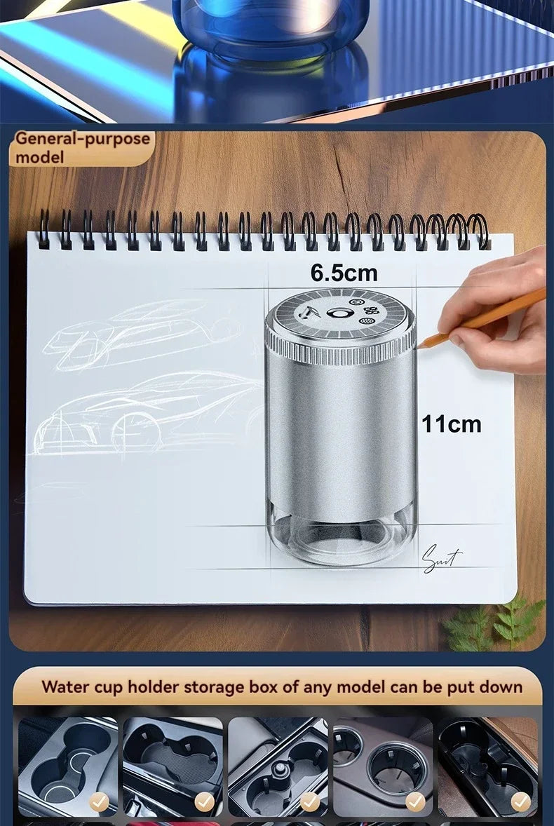 Smart Car Aroma Diffuser Rechargeable Air Freshener Auto On Off 5 Modes Starry Sky Ambient Light USB Car Purifier Humidifier