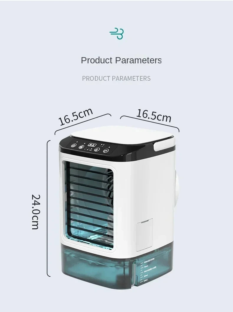 HOMEFISH Small Home-use Quiet Desktop Humidifier Cold Fan Spray Refrigeration Portable USB Electric Fan