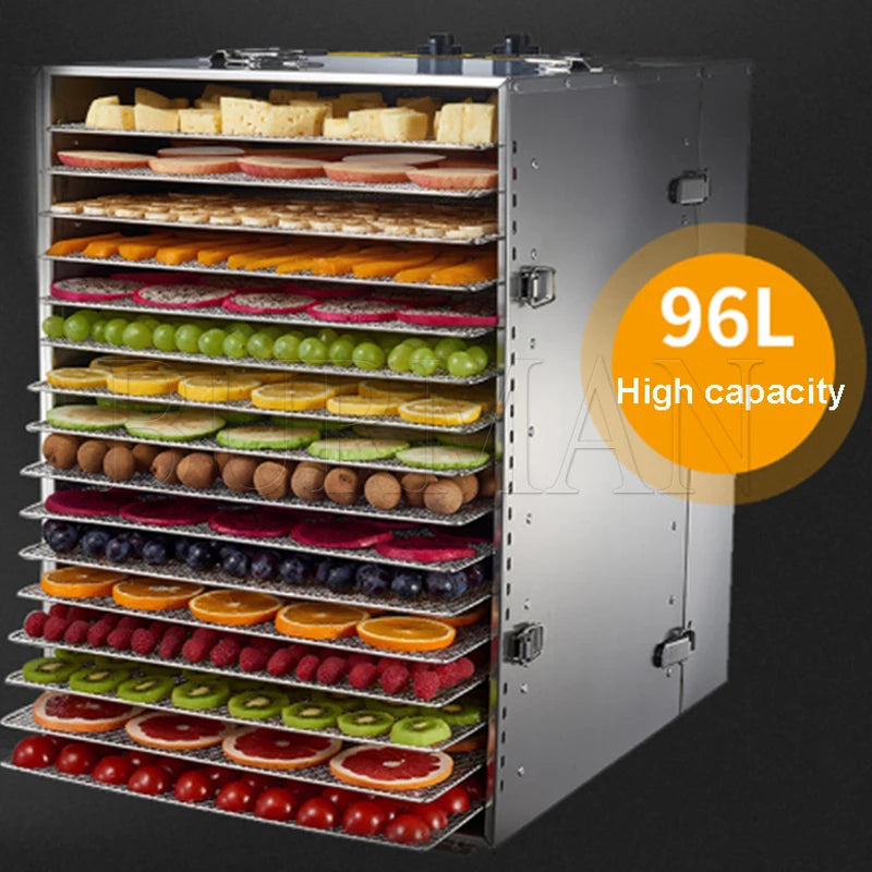 Large Household Food Fruit  Dryer High Capacity 16 Layers Dried Frame Low Noise