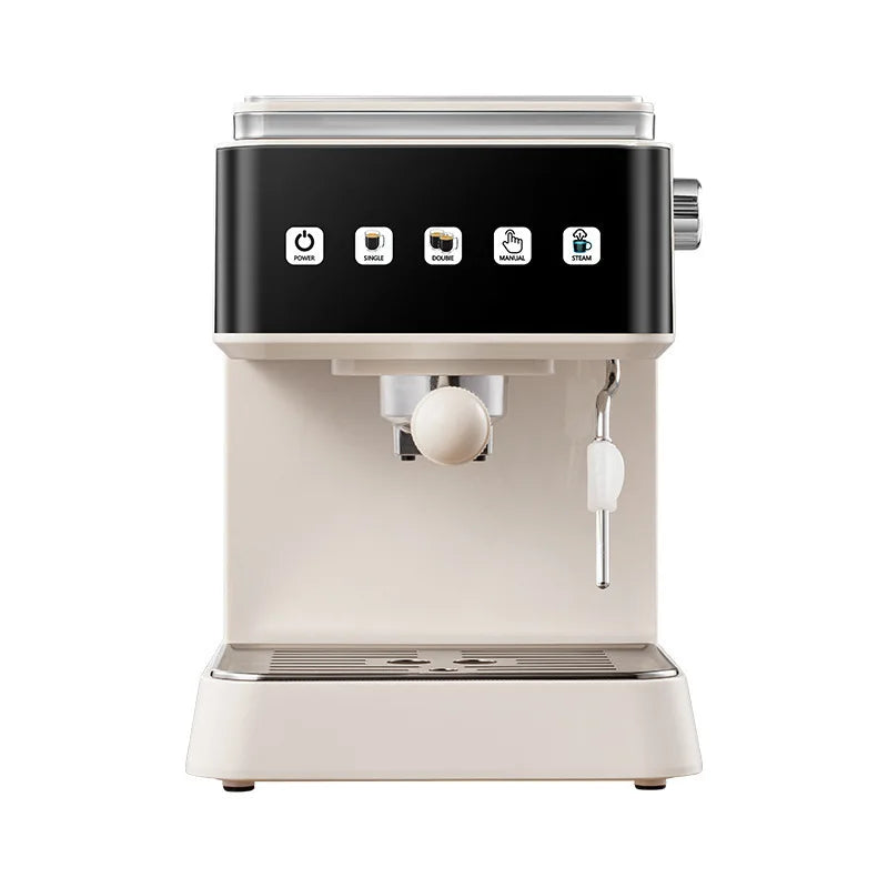 2026 Semi-automatic household coffee machine with high-pressure extraction, frothing and grinding integrated functions