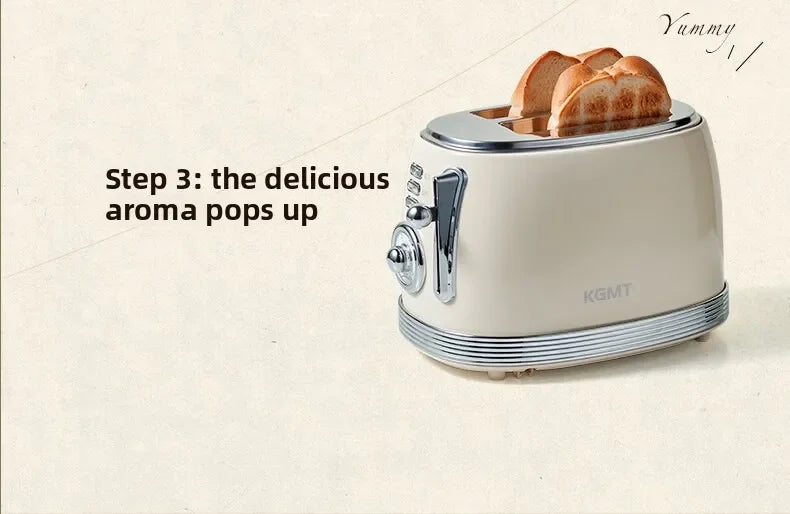 Retro 2 Slice Toaster with Warming Rack Adjustable Browning Control Pastel Green Bread Toaster for Home Breakfast Kitchen 토스터기