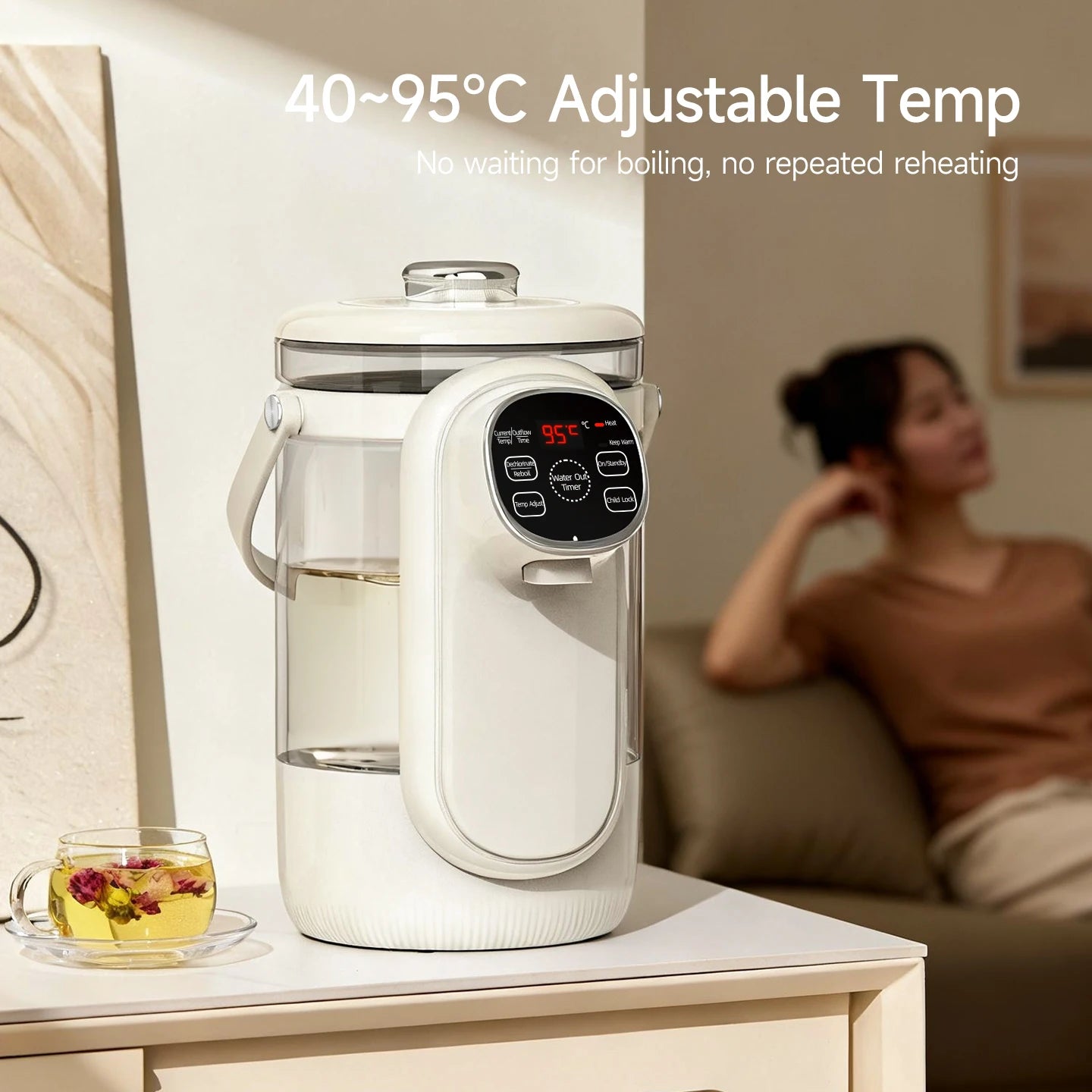 Electric Kettle 3.5L Temperature Control Water Boiler Thermo Pot 24H Keep Warm Hot Water Dispenser with Digital Display for Baby