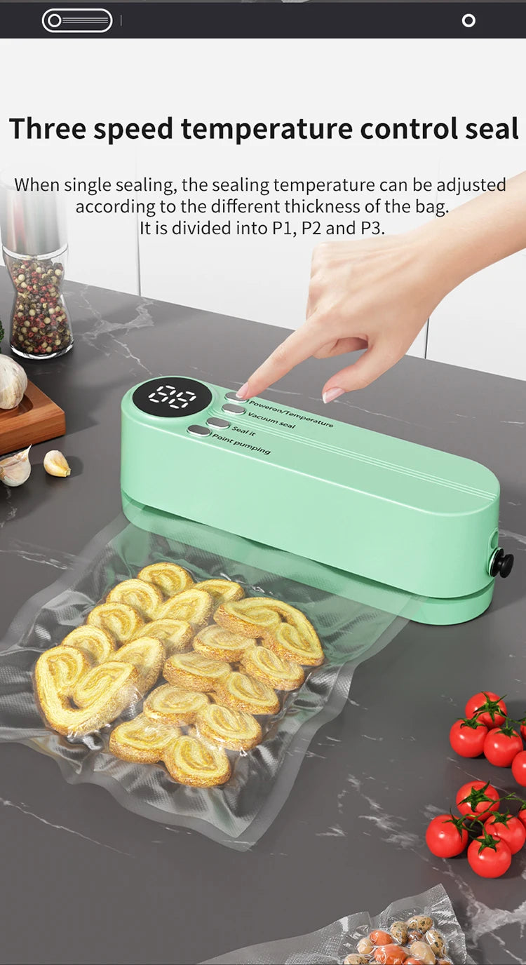 Charging Mini Wireless Fully Automatic Vacuum Sealing Machine Household Small Portable Food Packaging Plastic Sealing Machine