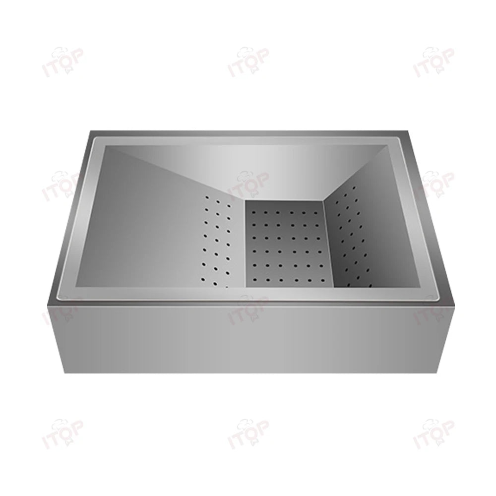ITOP French Fry Dump Station French Fries Oil Filtering Station Potato Chips Tray Fried Food Stacking Plate 52*37.5*14 cm