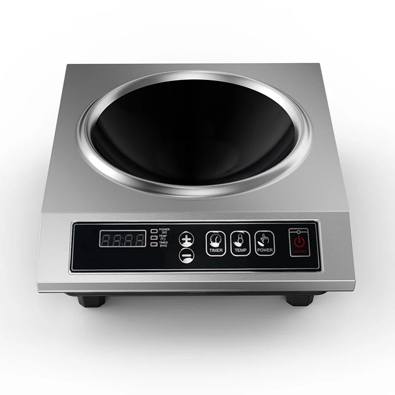3500W Concave Flat Commercial Electric Induction Cooker Portable Stainless Steel Large High Power Restaurant Cooktop Hob