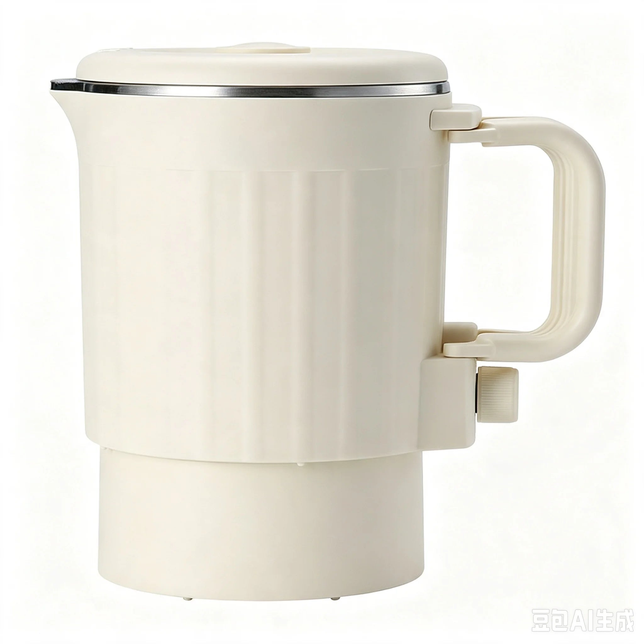 Portable Foldable Electric Kettle, Double Layer Anti-scald Water Boiler, 2 Heat Settings Quiet Mini Travel Heating Pot for Boili