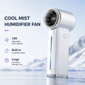Portable Mist Cooling Fan Humidifier Ice Water Instant Cooler 199-Speed Turbo Handheld Fan Rechargeable Mini Air Conditioner Fan