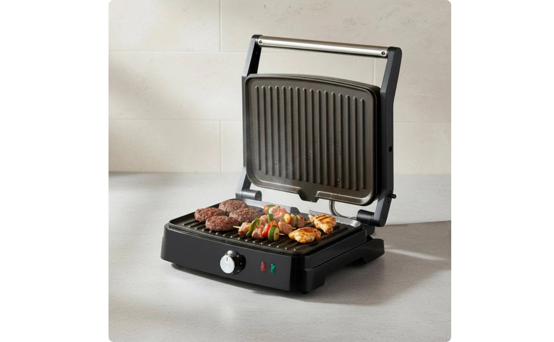 Sandwich Grill 220V Electric Grill Press Countertop Appliance Nonstick Plates Adjustable Heat for Home