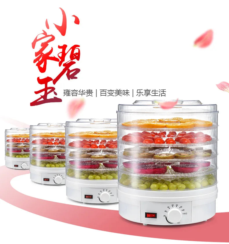 Vegetable dried fruit machine food dehydrator household 110V fruit dryer pet food hot air dryer