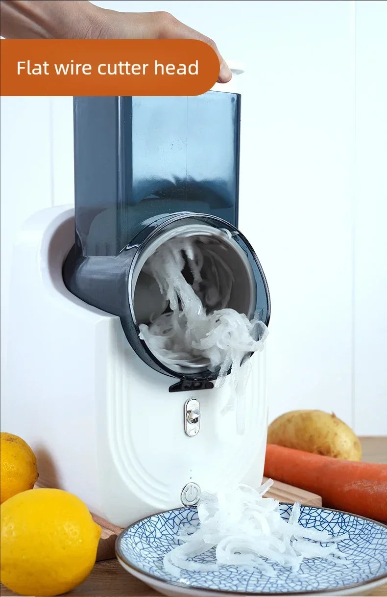 New Multi-function Vegetable Slicing Machine Household Kitchen Electric Vegetable Cutter Vegetable Slicer Shredder Automatic