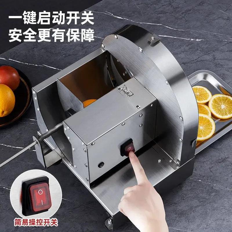 Electric lemon fruit slicer potato lotus root slices slicing potato chips machine manual slicer garlic slices carrot commercial