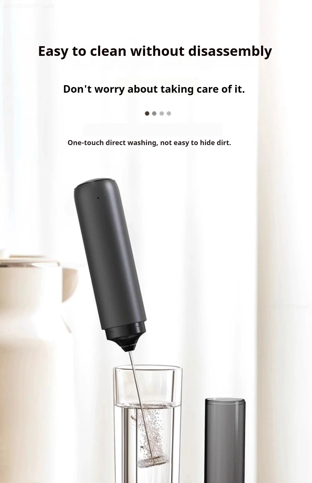 New Electric Milk Frother Household 3 Speeds Rechargeable Coffee Blender Covered Storage for Milk Drink Coffee Cooking Tool