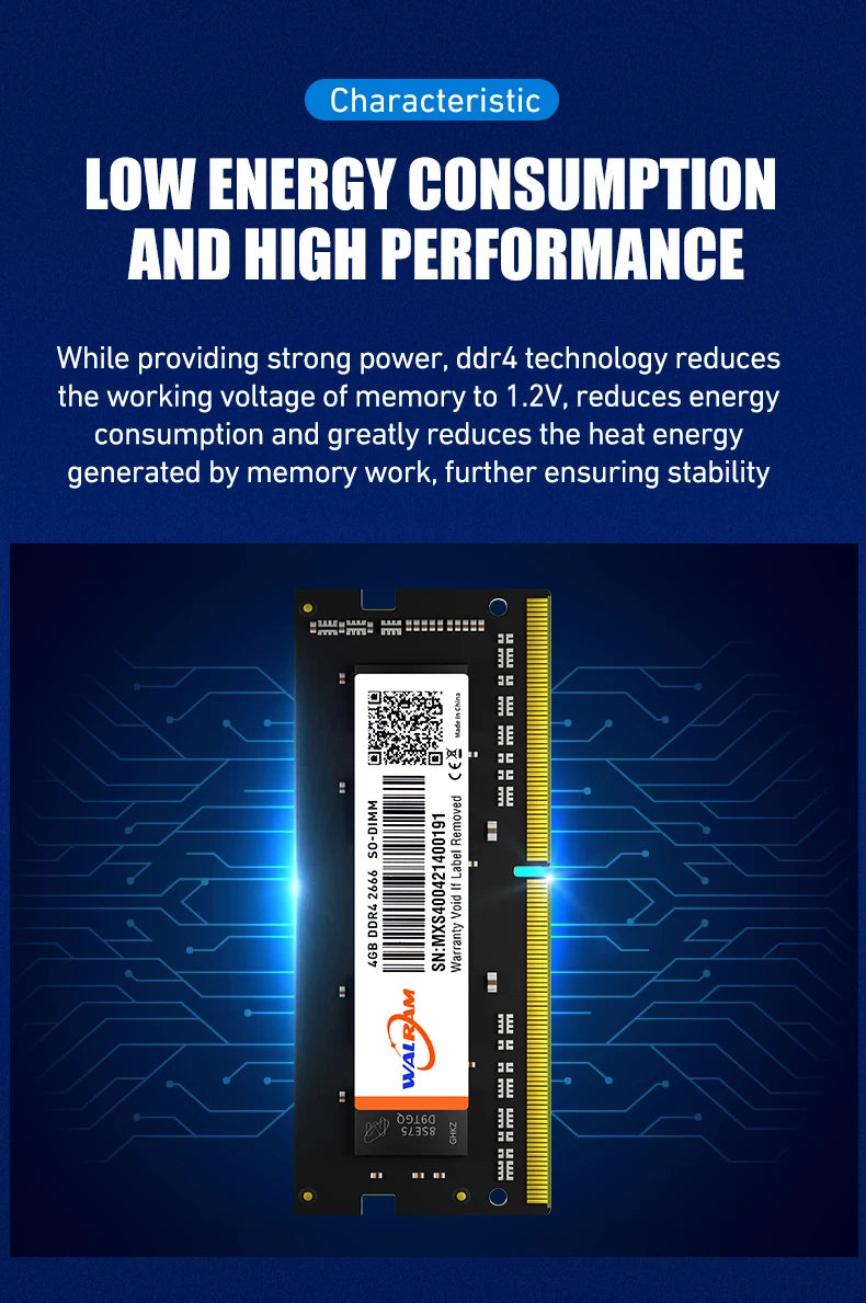 WALRAM Ram Memory DDR4 DDR3 4GB 8GB 16G laptop Memoria Ram 1600 1333 1866 MHz Ram DDR3L 2133 2400 2666MHz ddr4 Notebook Memory
