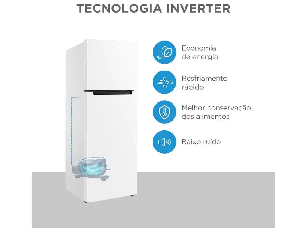 Midea Cycle Defrost Duplex White Refrigerator 410L RT554 - 220V