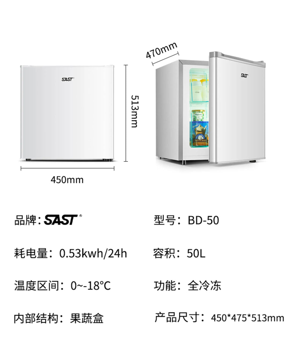 ZMLFreezer Vertical Full Freezer Side Open Door Freezer Small Drawer Air Cooled Frost Free